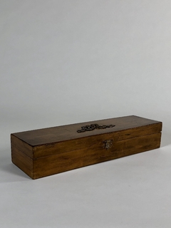 Caja Francesa madera rubia y bronce