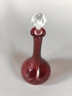 Botellón de cristal rubí con tapa - comprar online