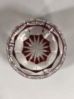 Cenicero cristal color rubí - Mayflower