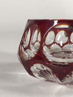 Cenicero cristal color rubí - tienda online