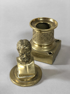 Tintero época Imperio en bronce - Mayflower
