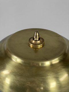 Lámpara alemana mid century en bronce y madera - tienda online
