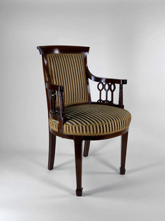 Sillón Inglés en caoba con marqueterie