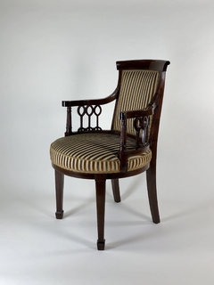 Sillón Inglés en caoba con marqueterie en internet