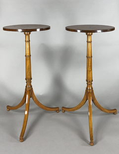 Torcheres inglesas en caoba y marqueterie - Mayflower