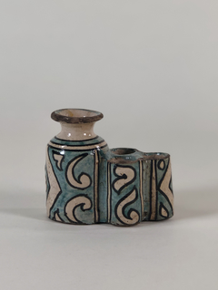 Tintero Marroquie terracota esmaltado - comprar online