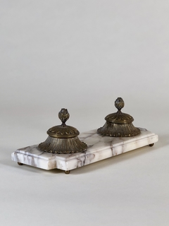 Tintero Francés en bronce y mármol - comprar online