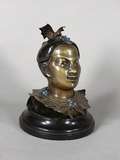Imagen de Tinteros guerreros tibetanos en bronce