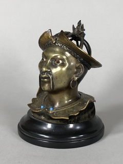 Tinteros guerreros tibetanos en bronce en internet