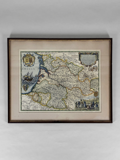 Grabado mapa Francés fin siglo XIX
