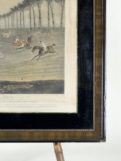 Grabado Inglés  " Vale of Aylesbury Steeple Chase " - Mayflower