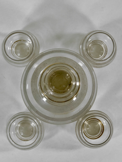 Juego de botellón con 4 vasos en vidrio - tienda online