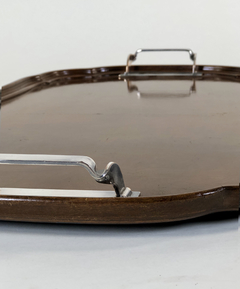 Bandeja Art-Deco en raíz de nogal - comprar online
