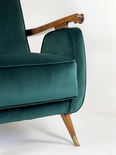 Sillones Deco en nogal y pana