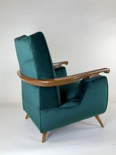 Sillones Deco en nogal y pana - Mayflower