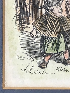 Acuarela firmada por John Leech