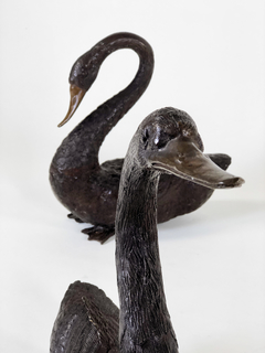 Esculturas chinas de cisnes en bronce - tienda online