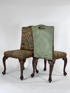 Sillas Inglesas en caoba y- petit point - comprar online