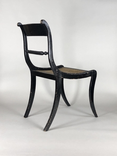 Imagen de Sillas Inglesas ebonizadas con decoración floral Circa 1820