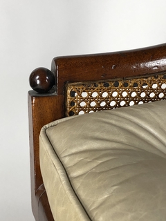 Sillón Inglés en caoba y esterilla