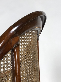 Sillón Inglés en caoba y esterilla - comprar online