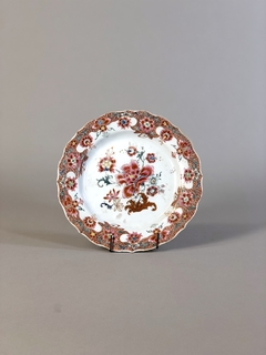 Plato porcelana  Compañía de Indias, Famille Rose