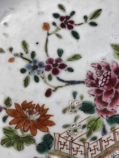 Plato porcelana Compañía de Indias Famille Rose - comprar online