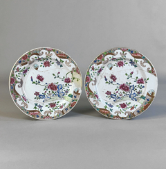 Platos porcelana Compañía de Indias Famille Rose