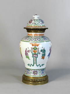 Potiche porcelana Francesa Samson con bronce - Mayflower