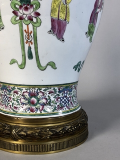 Potiche porcelana Francesa Samson con bronce