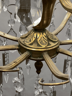 Imagen de Araña Francesa bronce con caireles, 8 luces