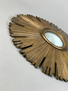 Espejo Sunburst en madera dorada y tallada - Mayflower
