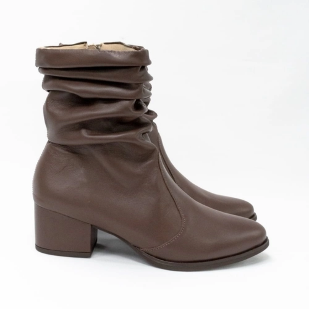 Bota Couro Usaflex Pelica Marrom - Cod 1511