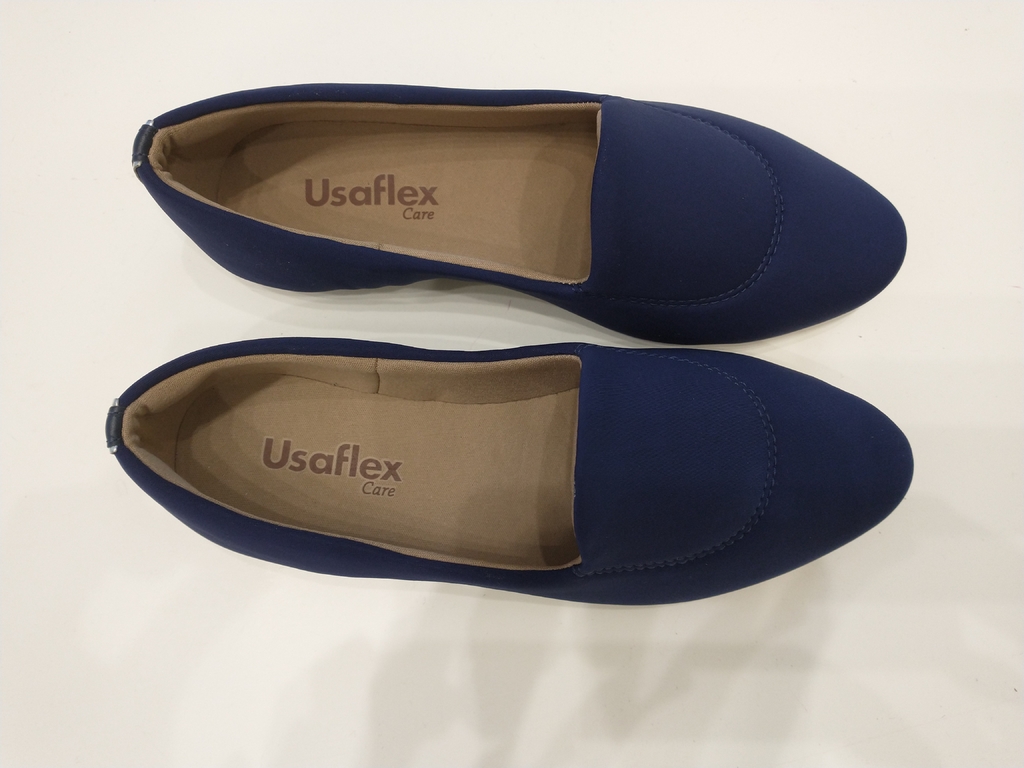 Sapatilha Usaflex Tecido Azul Marinho Cod: T7524DB
