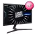 MONITOR GAMER SAMSUNG 24” CURVO - LC24RG50FZLCZB
