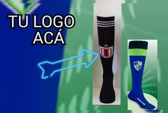 ART. 2262 MEDIA FUTBOL CON ESCUDO, LOGO, LETRAS, ETC. DISEÑO PERSONALIZADO