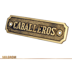 Cartel baño caballeros