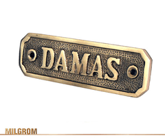 Cartel baño damas