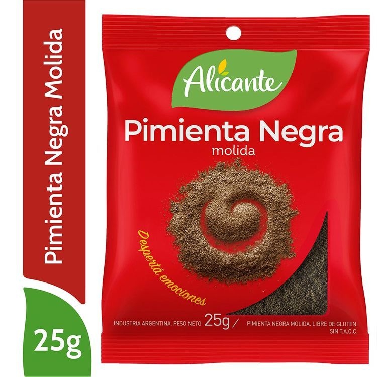 Alicante Molinillo Pimienta Negra En Grano Black Peppercorn Grinder, 45 g /  1.59 oz