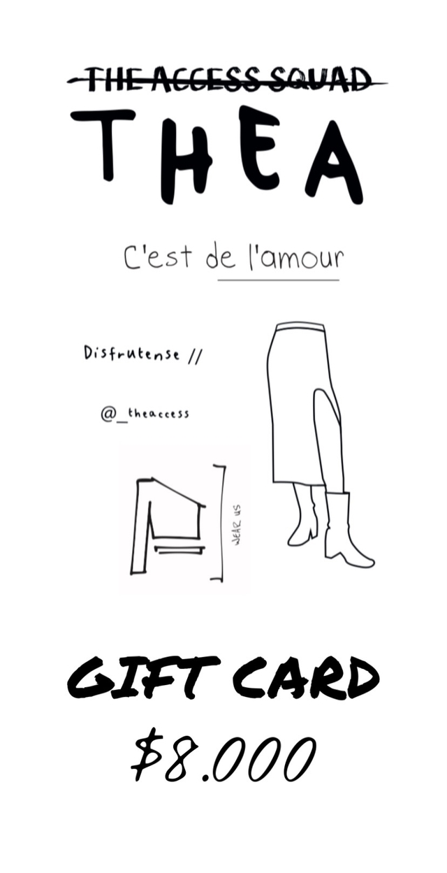 Gift Card 8 Comprar en The Access Clothing