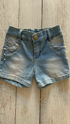 Short jean con apliques