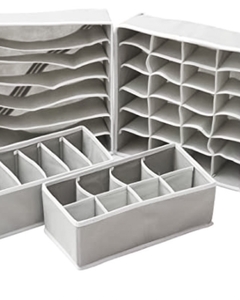 SET ORGANIZADOR DE ROPA INTERIOR x4 GRIS en internet