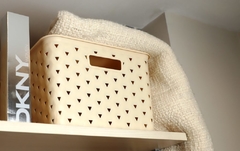 Caja deco con tapa chica beige - comprar online