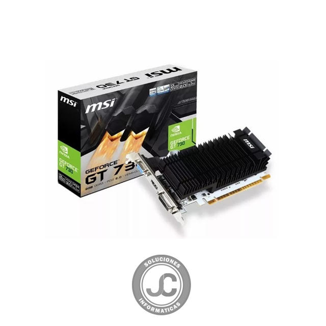 Scheda Grafica GeForce GT 730 2GB DDR3 Low Profile - Doppia Uscita HDMI E VGA, Per PC SFF E HTPC, Entry Level