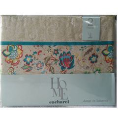 Juego de Sábanas Cacharel Home Estampadas 144 Hilos Percal - tienda online