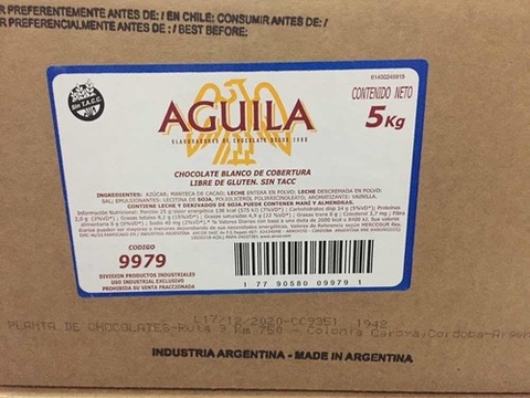 chocolate águila bombón negro por 1 kilo