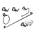 Griferia Piazza Accesorios Domani Set x 6 Piezas Cromo - comprar online