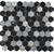 Mosaico Misiones Hexamar Nero 30x30