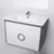 Vanitory Mueble Baño Campi Circle 60 Blanco/ Gris C/ Mesada Loza 1 Orificio
