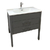Vanitory Mueble Baño Campi Curve 60 Gris C/ Mesada Loza 1 Orificio